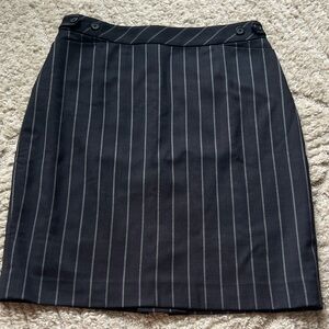 Club Monaco Charcoal Pinstripe Mini Skirt